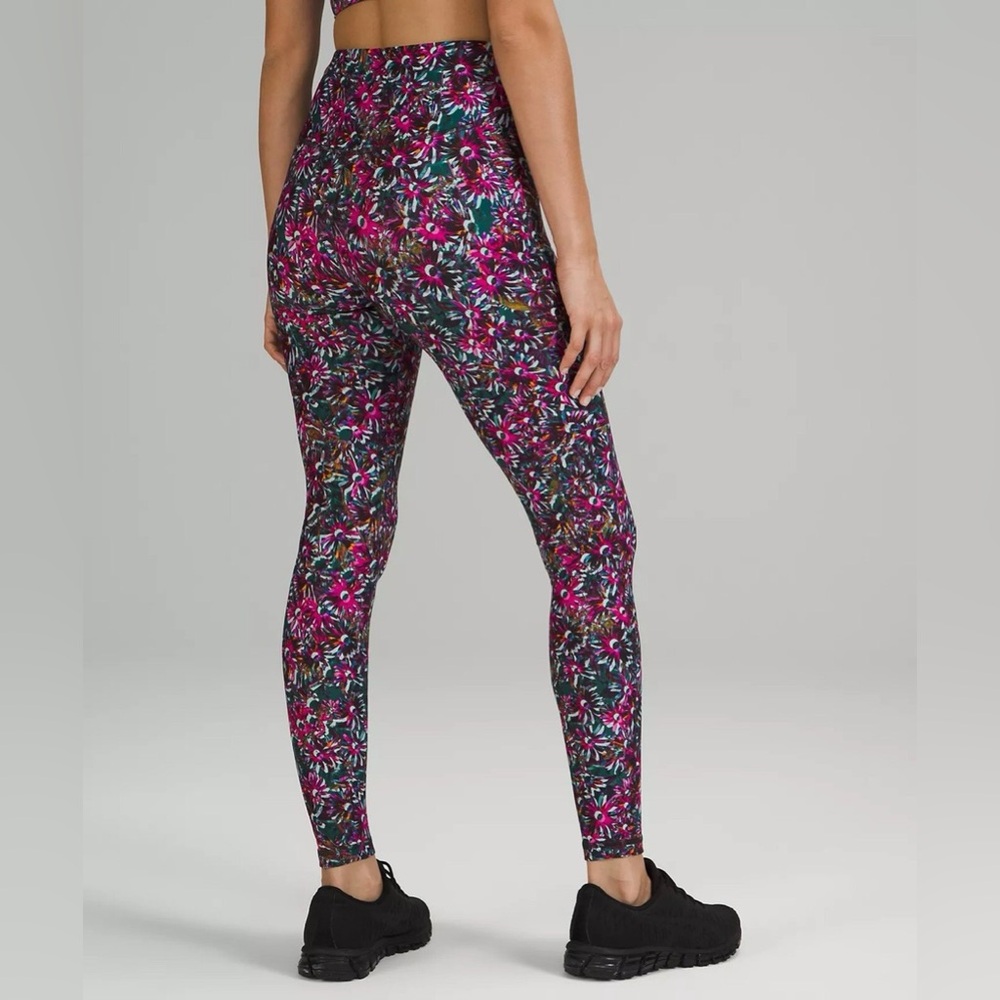 Lululemon High-Rise Running Tight 28" Brushed Floral Electric Multi Size 4